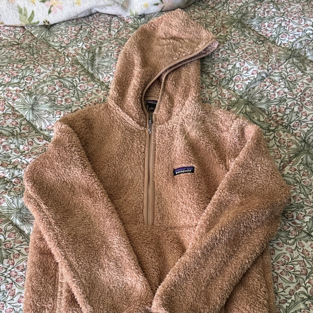 Patagonia Sherpa Half-Zip Hoodie - Camel/Tan